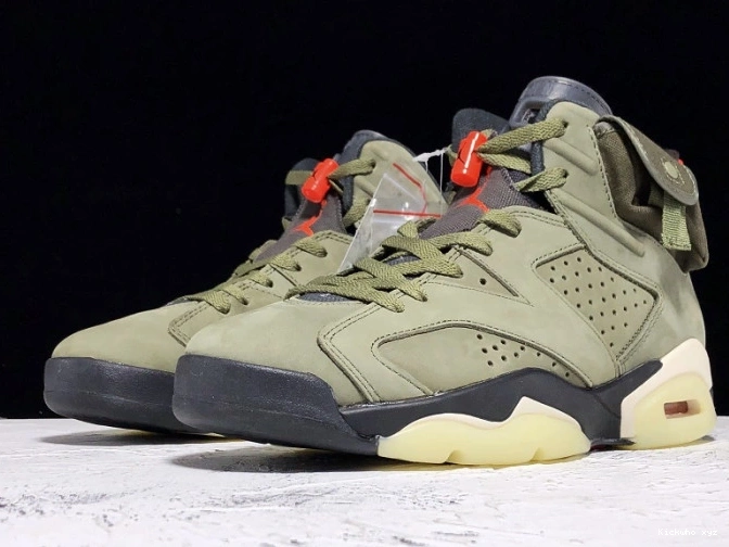 Travis Air Medium Scott Olive 6 x CN1084-200 Jordan 0718